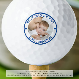 BESTE DAD VAN PAR Foto Aangepaste kleur op maat Golfballen