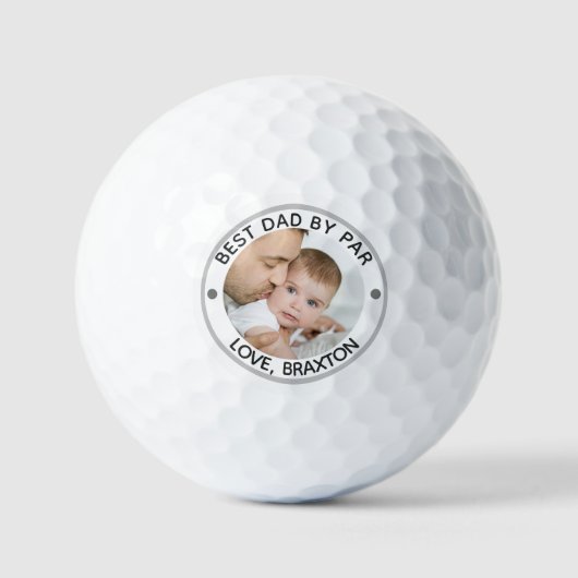 BESTE DAD VAN PAR Foto gepersonaliseerd Golfballen (Voorkant)