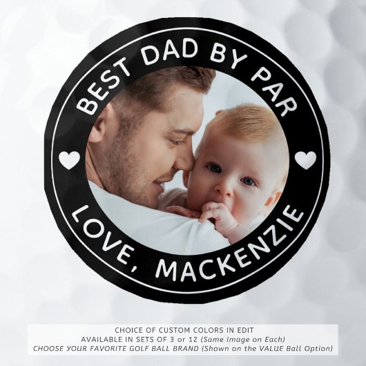 BESTE DAD VAN PAR Foto's Aangepaste aangepaste kle Golfballen