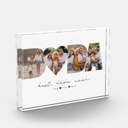 Beste Dada ooit 4 Fotocollage Eerste Vaderdag Fotoblokken (Links)