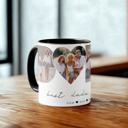 Beste Dada ooit 4 Fotocollage Eerste Vaderdag Mok
