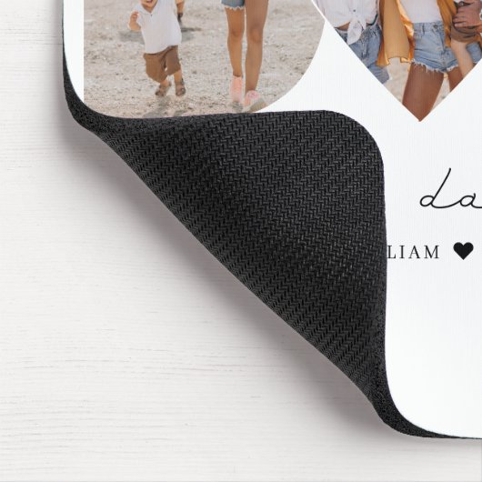 Beste Dada ooit 4 Fotocollage Eerste Vaderdag Muismat (Hoek)