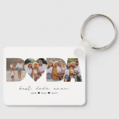 Beste Dada ooit 4 Fotocollage Eerste Vaderdag Sleutelhanger (Voorkant)