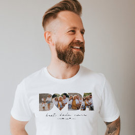 Beste Dada ooit 4 Fotocollage Eerste Vaderdag T-shirt