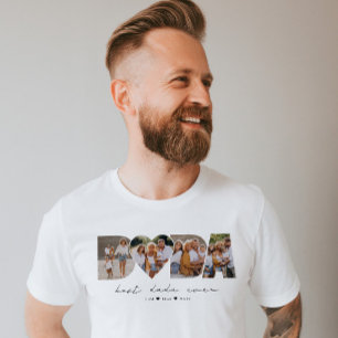 Beste Dada ooit 4 Fotocollage Eerste Vaderdag T-shirt