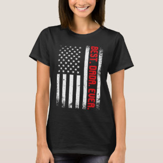 Beste Dada ooit Amerikaanse vlag cadeau fath T-shirt