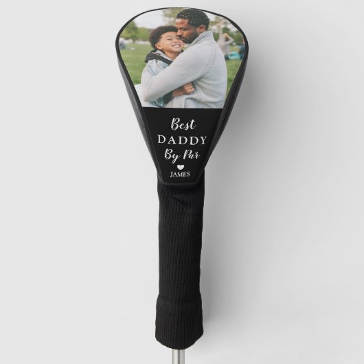 Beste Daddy By Par Aangepaste Foto Vaderdag Gift Golfheadcover (Voorkant)