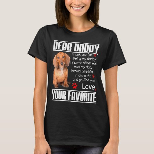 Beste Daddy Dachshund Doxie Daddy S T-shirt (Voorkant)