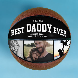 BESTE DADDY OOIT Cool Trendy Unique Photo Collage Basketbal