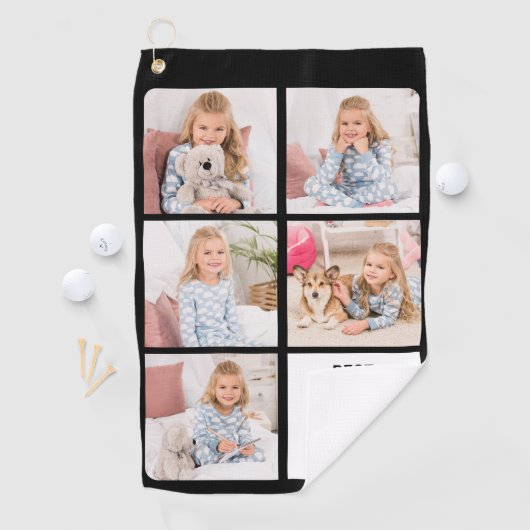 Beste DADDY ooit - Golfer - Persoonlijke 5 foto Golfhanddoek (Insitu)