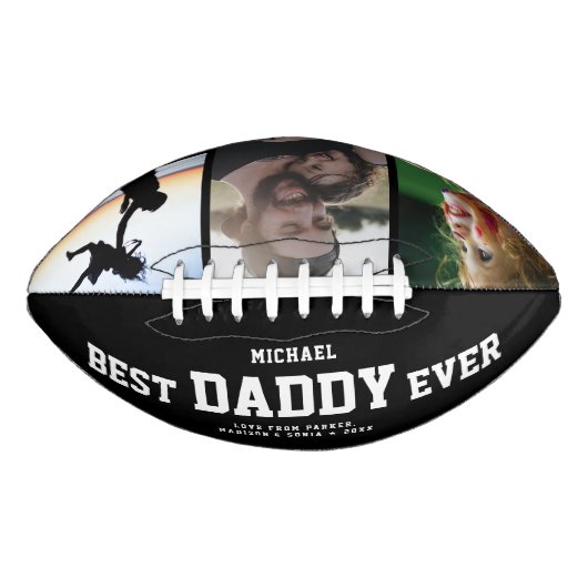 BESTE DADDY OOIT Moderne kleurenfotocollage American Football (Voorkant)