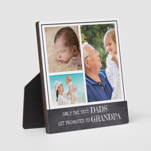 Beste Dads worden gepromoot naar foto-collage opa  Fotoplaat (Voorkant)
