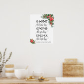 Beste dag bord huwelijksdatum ja dag kerstmis poster (Keuken)