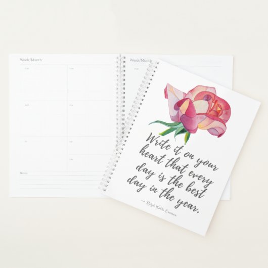 Beste Dag Citaat en Roos Planner (Display)