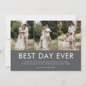 Beste dag elke 3 foto bruiloft bedankt (Voorkant)