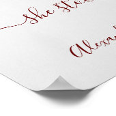 Beste dag Floral bruiloft datum Ja dag teken Poster (Hoek)