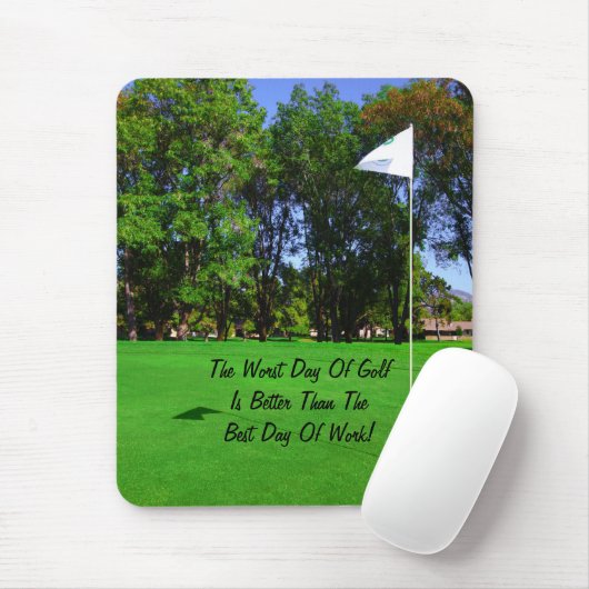 Beste dag Golf Mousepad Muismat (Met muis)