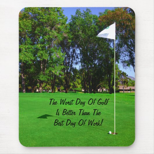 Beste dag Golf Mousepad Muismat (Voorkant)