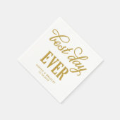 Beste dag gouden moderne kalligrafie servetten (Hoek)