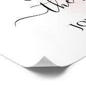 Beste dag huwelijksdatum Ja Dag Roze logo's Poster (Hoek)