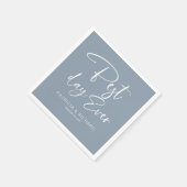 Beste dag, moderne kalligrafie bruiloft servet (Hoek)