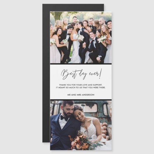 Beste dag ooit 2 Foto bruiloft Hartelijk dank (Voorkant / Achterkant)