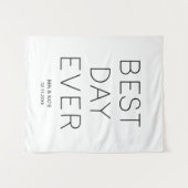 Beste dag ooit Aangepaste minimalistische trouw ac Wandkleed (Voorkant (horizontaal))