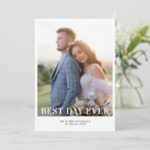 BESTE DAG OOIT | Bedankt voor je trouwkaart (Staand voorkant)