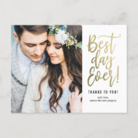 Beste dag ooit bewerkbare KLEUR Dank u Briefkaart