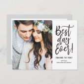 Beste dag ooit bewerkbare KLEUR Dank u Briefkaart (Voorkant / Achterkant)