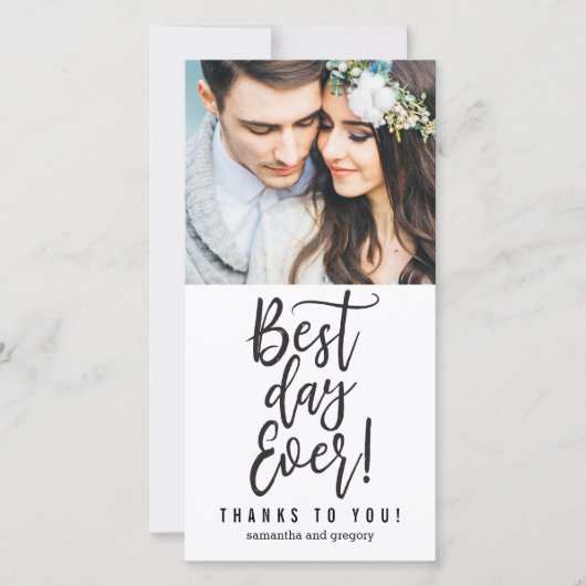 Beste Dag Ooit BEWERKBARE KLEUR Dank u Kaarten (Voorkant)