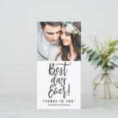 Beste Dag Ooit BEWERKBARE KLEUR Dank u Kaarten (Staand voorkant)