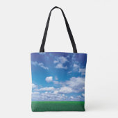 Beste dag ooit! Blauwe hemelgras tas (Achterkant)