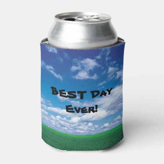 Beste dag ooit! Blauwe koelbox Blikjeskoeler (Blikje Voorkant)