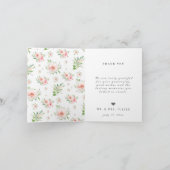 Beste dag ooit bloemenbruiloft foto dank u bedankkaart (Binnen)