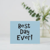 Beste dag ooit! briefkaart (Staand voorkant)