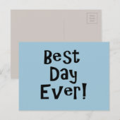 Beste dag ooit! briefkaart (Voorkant / Achterkant)