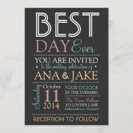 BESTE DAG OOIT BRODENDE Uitnodiging - COLORFUL Edi