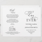 Beste dag ooit, bruiloft-ceremonie uitvoerbaar (Voorkant / Achterkant)