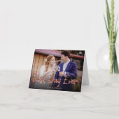 Beste dag ooit bruiloft dank u foto bedankkaart (Voorkant)