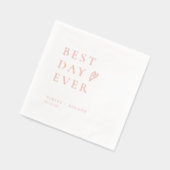 Beste dag ooit bruiloft folie servetten (Links)