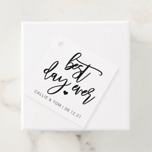 Beste dag ooit bruiloft gunst Label (In situ)