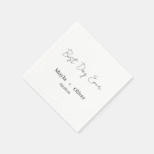 beste dag ooit bruiloft servetten (Hoek)