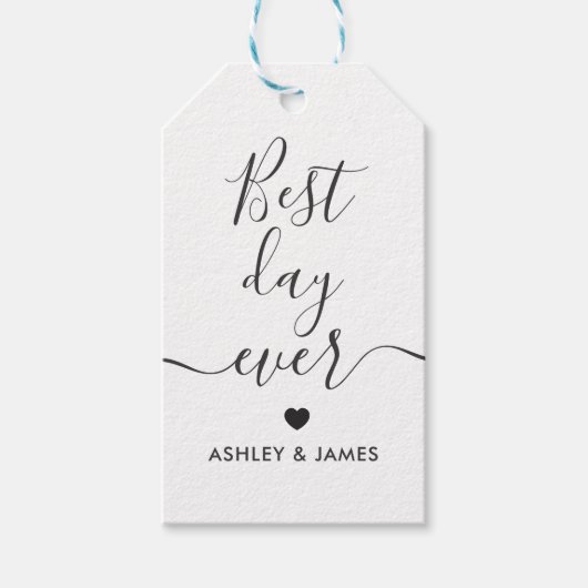 Beste dag ooit cadeau Labels, bruiloft cadeau Labe Cadeaulabel (Voorkant)