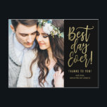 Beste dag ooit EDITABLE KLEUR Dank u Briefkaart<br><div class="desc">Het doorsturen van je bedankje zal een bries zijn met dit mooie en stijlvolle briefkaart. Bezoek onze design showroom op WWW.BERRYBERRYSWEET.COM</div>