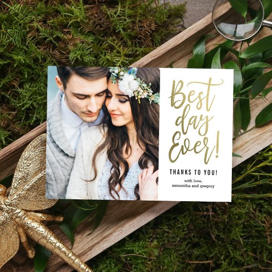 Beste dag ooit EDITABLE KLOR Dank u wel Kaart Notitiekaartje