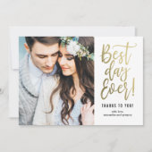 Beste dag ooit EDITABLE KLOR Dank u wel Kaart Notitiekaartje (Voorkant)