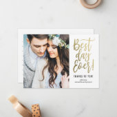 Beste dag ooit EDITABLE KLOR Dank u wel Kaart Notitiekaartje (Voorkant / Achterkant in situ)