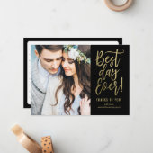 Beste dag ooit EDITABLE KLOR Dank u wel Kaart Notitiekaartje (Voorkant / Achterkant in situ)