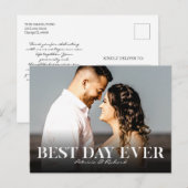 Beste Dag Ooit Eenvoudige Huwelijk Dank u Foto Briefkaart (Voorkant / Achterkant)